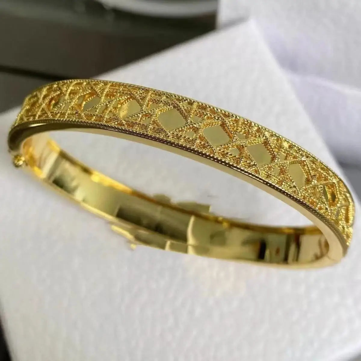 Luxury Designer S925 Sterling Silver Bangle Cross Pattern Bracelet Women Trend Party Jewelry Accessory Valentine's Day gift