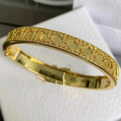 Luxury Designer S925 Sterling Silver Bangle  Cross Pattern Bracelet Women Trend Party Jewelry Accessory Valentine's Day gift