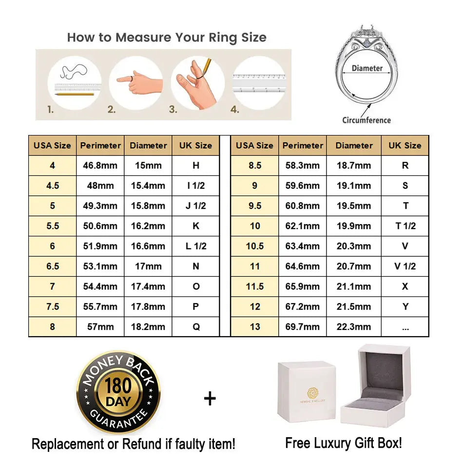 Newshe 2 Pcs 925 Sterling Silver Engagement Ring Wedding Band For Women Princess Cut White AAAAA Cubic Zirconia Classic Jewelry