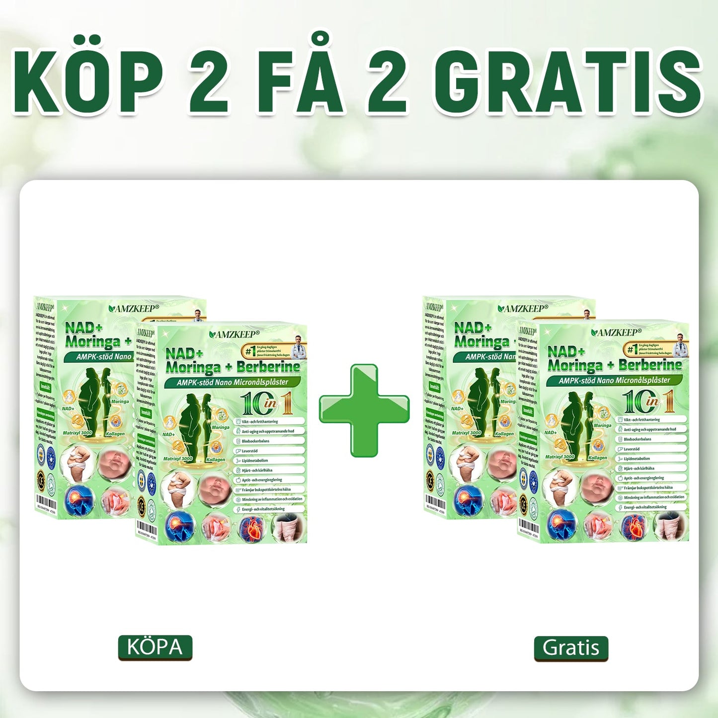 🥇𝐀𝐌𝐙𝐊𝐄𝐄𝐏® 𝐍𝐚𝐧𝐨-𝐦𝐢𝐤𝐫𝐨𝐧å𝐥𝐬𝐩𝐥å𝐬𝐭𝐞𝐫 𝐦𝐞𝐝 𝐍𝐀𝐃+, 𝐌𝐨𝐫𝐢𝐧𝐠𝐚 𝐨𝐜𝐡 𝐁𝐞𝐫𝐛𝐞𝐫𝐢𝐧 𝐟ö𝐫 𝐀𝐌𝐏𝐊-𝐬𝐭ö𝐝 𝟏 𝐠å𝐧𝐠 𝐝𝐚𝐠𝐥𝐢𝐠𝐞𝐧, 𝐬𝐲𝐧𝐥𝐢𝐠𝐚 𝐟ö𝐫ä𝐧𝐝𝐫𝐢𝐧𝐠𝐚𝐫 𝐩å 𝟕 𝐝𝐚𝐠𝐚𝐫. 𝐒𝐭ö𝐝𝐣𝐞𝐫 𝐦𝐞𝐭𝐚𝐛𝐨𝐥𝐢𝐬𝐦, 𝐯𝐢𝐤𝐭𝐤𝐨𝐧𝐭𝐫𝐨𝐥𝐥, 𝐡𝐣ä𝐫𝐭𝐡ä𝐥𝐬𝐚, 𝐟𝐞𝐭𝐦𝐚, 𝐥ö𝐬 𝐡𝐮𝐝, 𝐝𝐢𝐚𝐛𝐞𝐭𝐞𝐬, 𝐬ö𝐦𝐧𝐚𝐩𝐧é, 𝐥𝐞𝐝𝐛𝐞𝐬𝐯ä𝐫 𝐦.𝐦.